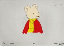 RUPERT THE BEAR Cartoon Animation 12.5x10.5" Cel A-15 in Red Sweater & Scarf