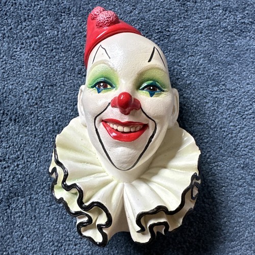 Clown face plaque sculpture - face,
