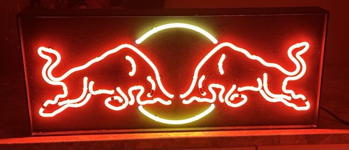 Vintage red bull neon - bull, bar