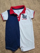 Tommy Hilfiger Red, White, and Blue Polo Romper - 18M