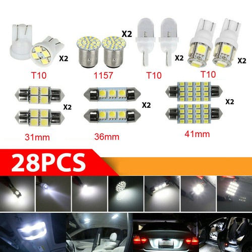 28pcs car interior white led - 28pcs,