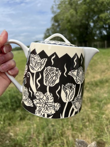 Zandra rhodes teapot black - teapot, &