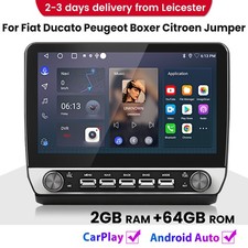 10.1'' 2+64GB Car Radio Carplay GPS For Fiat Ducato Peugeot Boxer Citroen Jumper