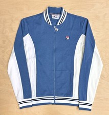 Fila Vintage Settanta Baseball Track Jacket Top Suit Indigo Blue Navy F Logo BJ