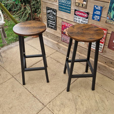 Industrial Wooden Bar Stools