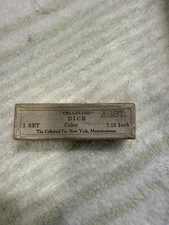 Vintage Celluloid Multicolor Set 5 Dice Original Box - Late 1800’s Early 1900’s