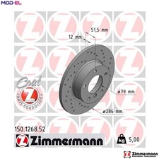 2x BRAKE DISC 150.1268.52 FOR