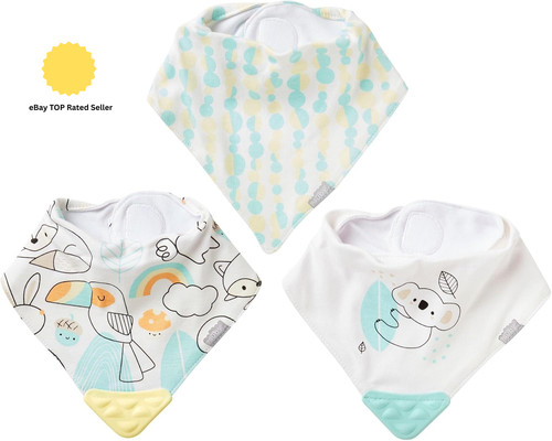 Bandana teething bibs - bandana, pack