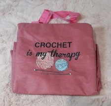 Crochet is my therapy Insulated Brivilas Bag Pink 25 X 25 X 12cm Ideal gift
