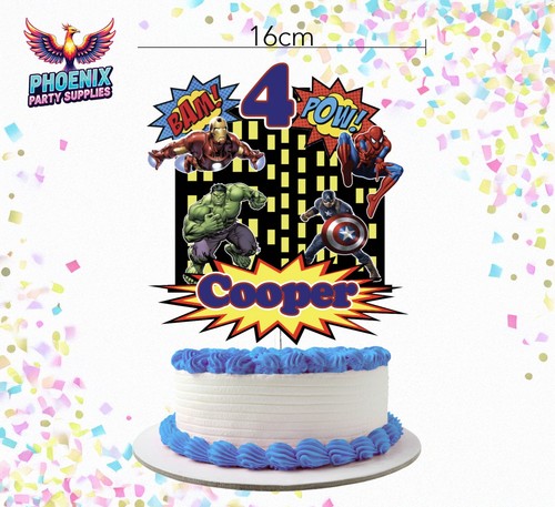 Personalised superhero cake - personalised,