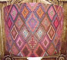 Ethnic Fabric Effect Lamp Shade Lampshade shabby chic FREE GIFT