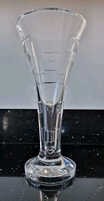 JOHN ROCHA Waterford Crystal Geo Oden 10" / 254mm Trumpet Style Vase Free UK P&P