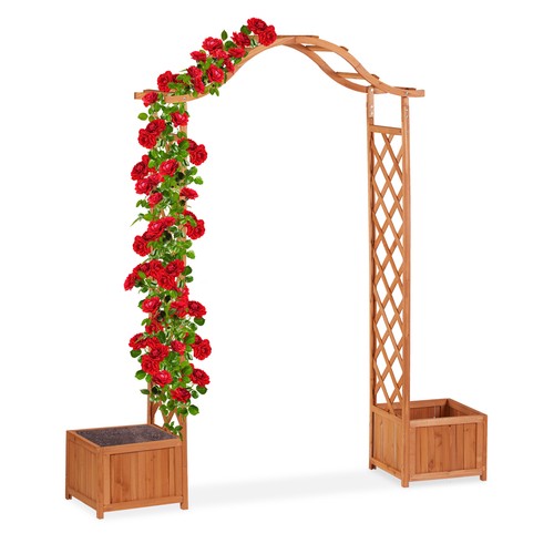 Wooden rose arch - , climbing