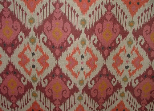 Boho begonia ikat linen blend - ikat,