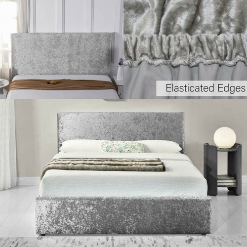 Crushed velvet bed frames - bed,