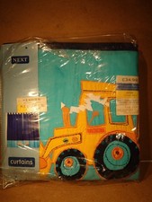 Next Kids Little Digger Tab Top Pair Curtains 137 X 135 54 X 53 Lined