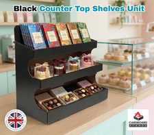Black Shop Counter Top Shelves