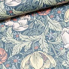Navy Floral Wallpaper Yellow