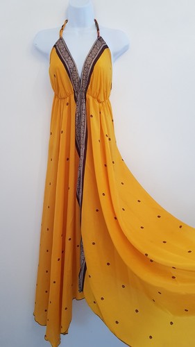 Yellow dress maxi long fairy - yellow,