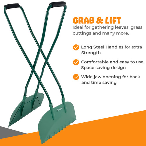 Long handled leaf collecting - long,