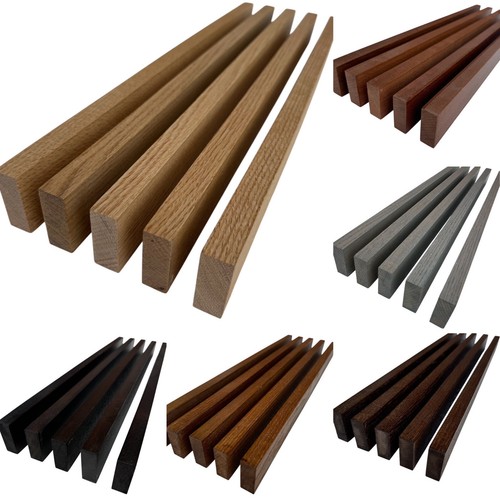 Solid oak sapele - slats, wall