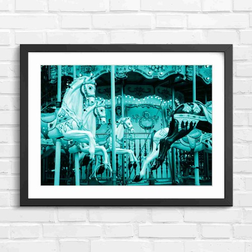 Vintage carousel horse night - vintage,