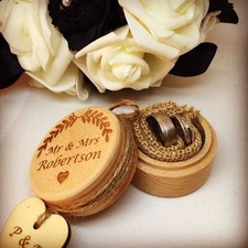 Personalised Wooden Ring Box