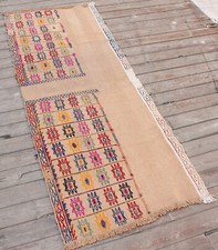 Turkish Kilim Rug 27''x68'' Hand Woven Konya Cicim Kilim 70x175cm Oriental Rug