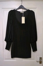 Vera & Lucy New Black Dress Size L UK 12