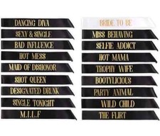 Bride To Be Sash 18 Piece Hen