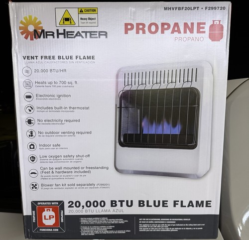 Heater 000 btu - btu, blue