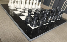 Chess Set 12" Cinder White &