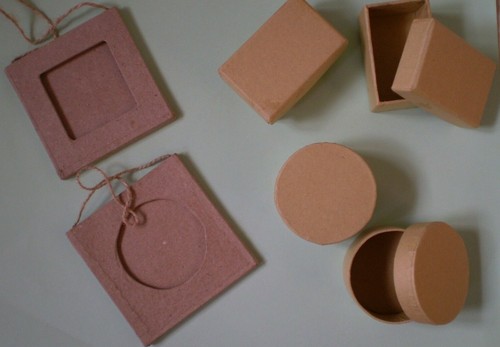 Cardboard papier mache boxes - mache,