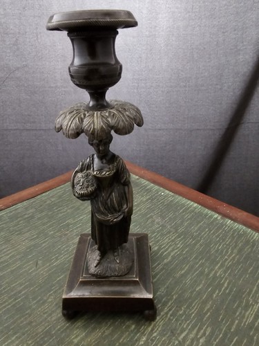 Antique bronze style candle - antique,