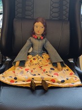 Rare Vintage Chad Valley Hygienic Toys Fabric Doll/ Pyjamas Case 1935- Good 