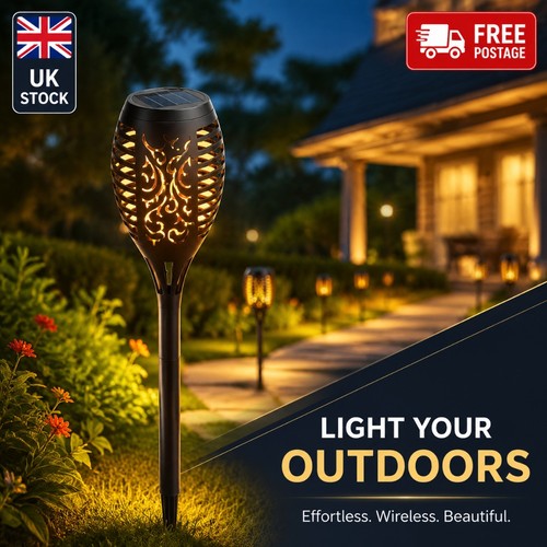 Solar flame torch light stake - solar,
