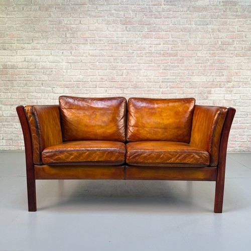 Vintage danish tan leather - danish, 2