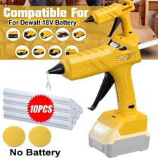 Cordless Hot Melt Glue Gun DIY Craft Tool & 10X Sticks For Dewalt 18V Battery