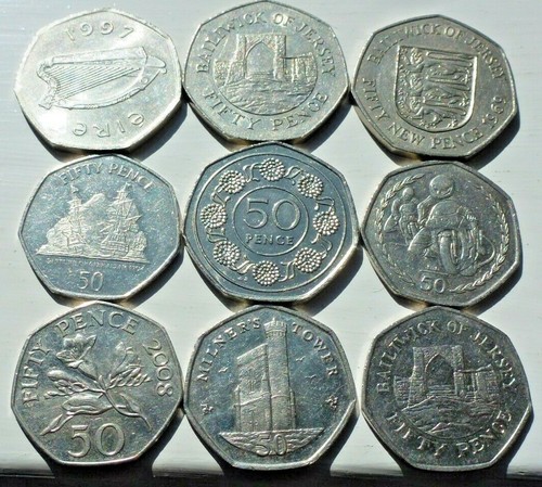 Regional issue 50p coins - regional,