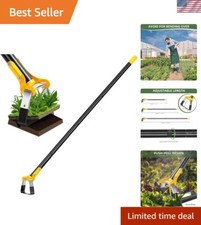Durable Push-Pull Garden Hoe - Adjustable 30-60 Inch Long Handle for Weeding