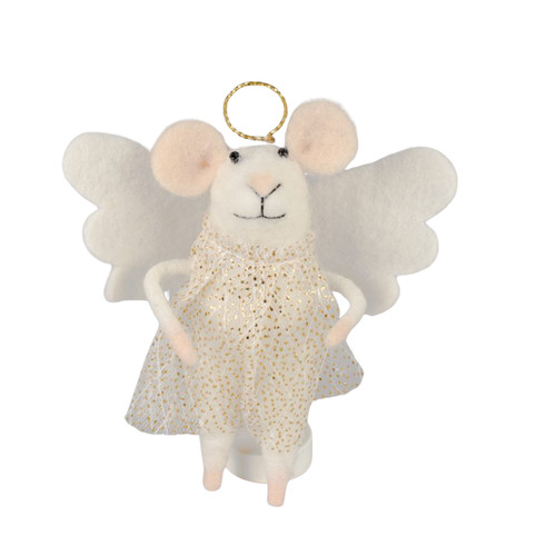 Felt angel mouse hanging - felt,