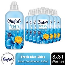 Comfort Fresh Blue Skies Liquid Fabric Conditioner 31 Washes 930ml, 8 Pack