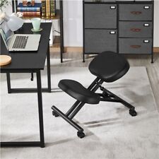 Ergonomic Kneeling Chair Adjustable Stool with Padded Seat for Home Office Black