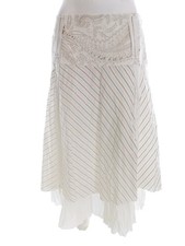 LISA CAMPIONE NEW YORK Womens Spódnica Rozkloszowana Kremowy Bawełna 100% 10/12