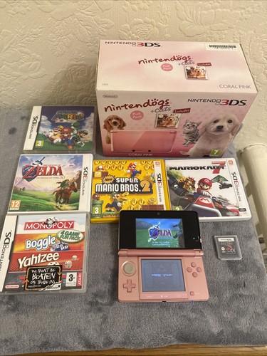 Nintendo 3ds coral - pink, bundle