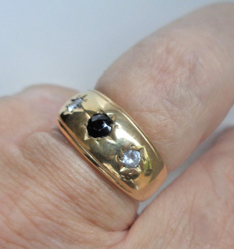 Gold sapphire ring 9ct - gold,