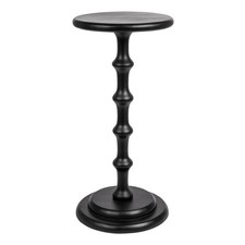 Creative Co-Op Ergo Pedestal Cocktail Side Table Black