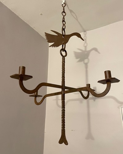 Large vintage handmade wrought