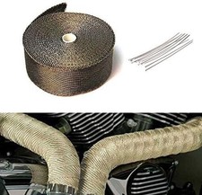 Exhaust Downpipe Fiberglass Heat Wrap Thickness 1.5MM 10 Cable Ties 2" x 10M NEW