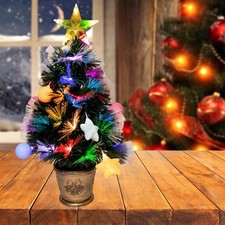 Pre lit christmas tree - lit, fiber